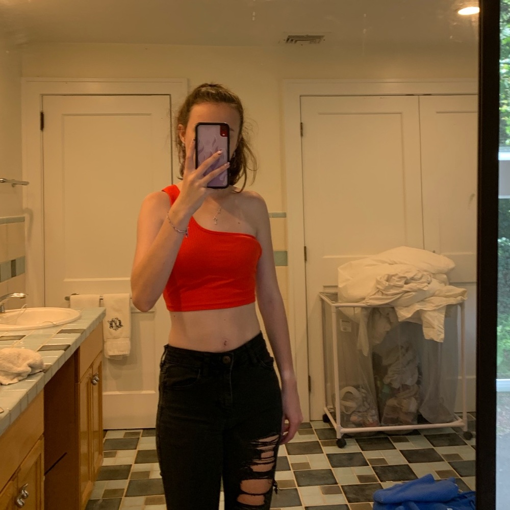 Shein One Shoulder Top